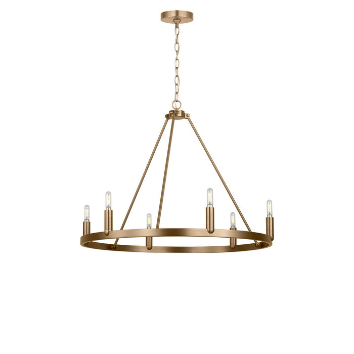 Myhouse Lighting Generation Lighting - GLC2016SB - Six Light Chandelier - Mirla - Satin Brass