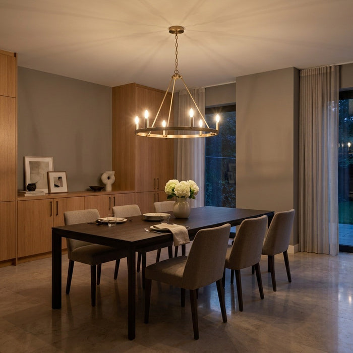 Myhouse Lighting Generation Lighting - GLC2016SB - Six Light Chandelier - Mirla - Satin Brass