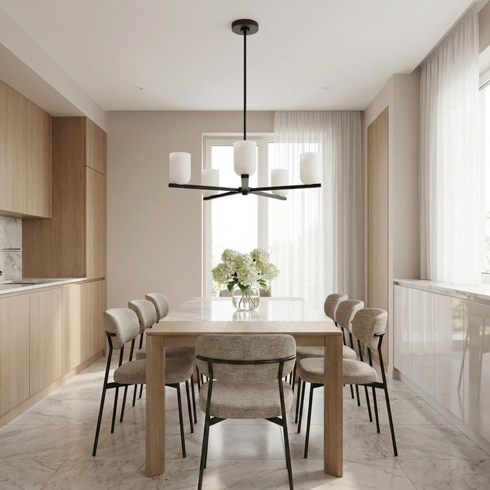 Myhouse Lighting Generation Lighting - GLC1935MBKE - Five Light Chandelier - Neblina - Midnight Black