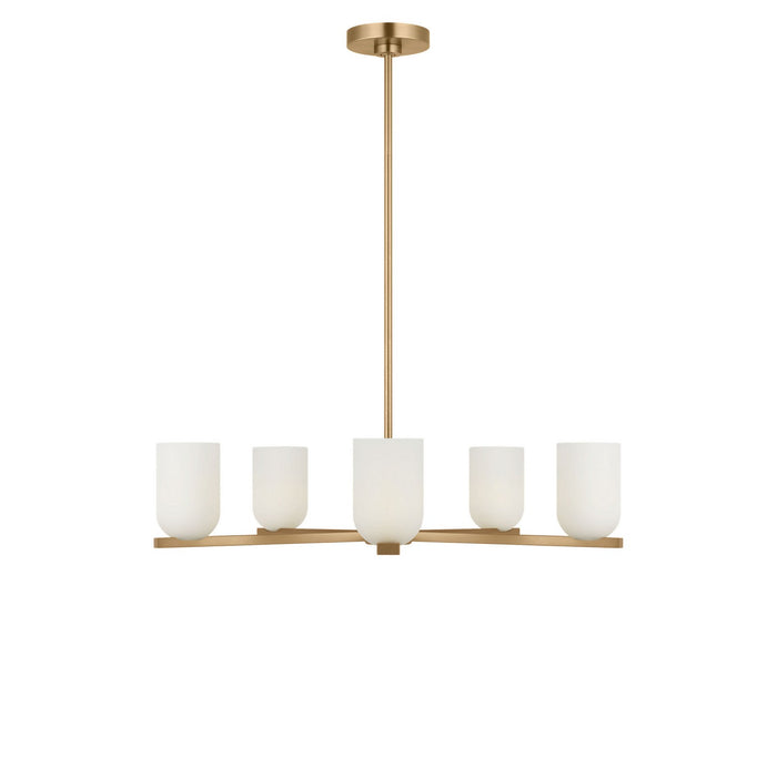 Myhouse Lighting Generation Lighting - GLC1935SB - Five Light Chandelier - Neblina - Satin Brass