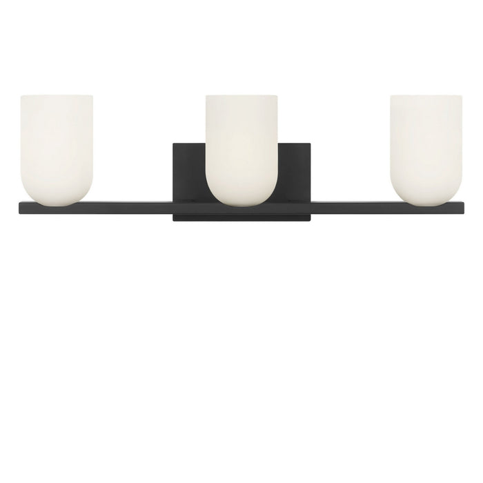 Myhouse Lighting Generation Lighting - GLV1973MBKE - Three Light Vanity - Neblina - Midnight Black