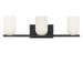Myhouse Lighting Generation Lighting - GLV1973MBKE - Three Light Vanity - Neblina - Midnight Black