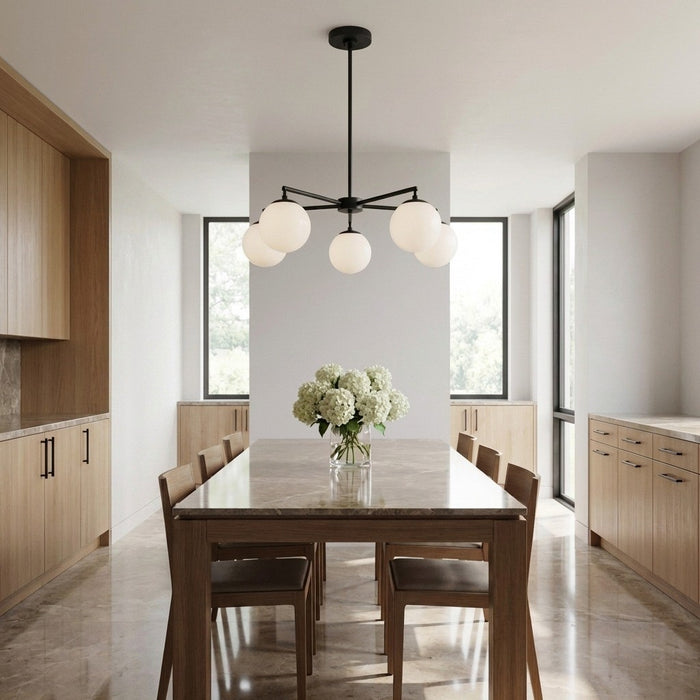 Myhouse Lighting Generation Lighting - GLC1795MBK - Five Light Chandelier - Nube - Midnight Black