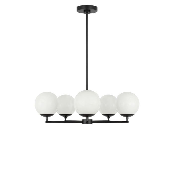 Myhouse Lighting Generation Lighting - GLC1795MBK - Five Light Chandelier - Nube - Midnight Black
