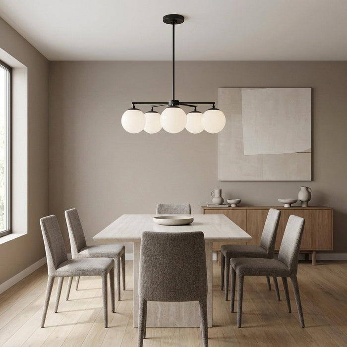 Myhouse Lighting Generation Lighting - GLC1795MBKE - Five Light Chandelier - Nube - Midnight Black