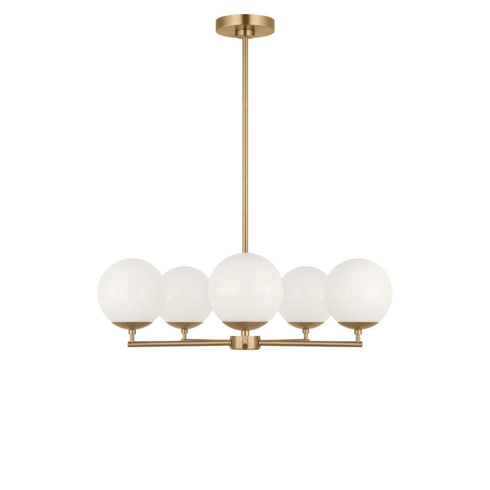 Myhouse Lighting Generation Lighting - GLC1795SB - Five Light Chandelier - Nube - Satin Brass