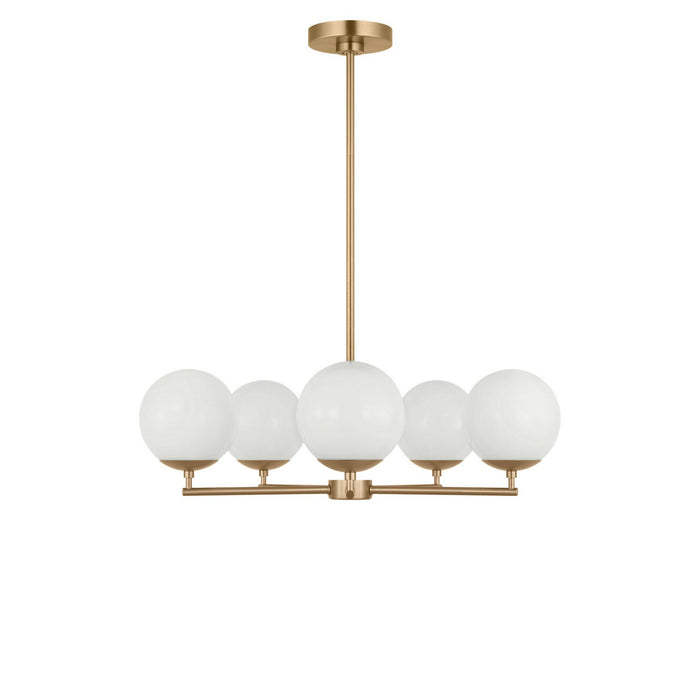 Myhouse Lighting Generation Lighting - GLC1795SB - Five Light Chandelier - Nube - Satin Brass