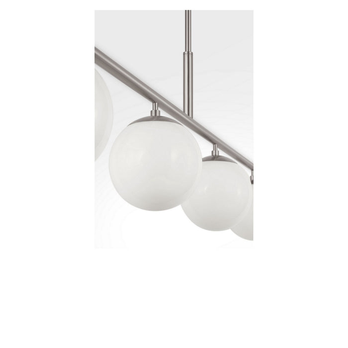 Myhouse Lighting Generation Lighting - GLC1814BN - Four Light Linear Chandelier - Nube - Brushed Nickel