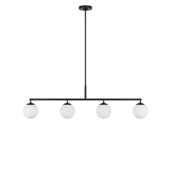 Myhouse Lighting Generation Lighting - GLC1814MBK - Four Light Linear Chandelier - Nube - Midnight Black