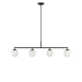 Myhouse Lighting Generation Lighting - GLC1814MBK - Four Light Linear Chandelier - Nube - Midnight Black
