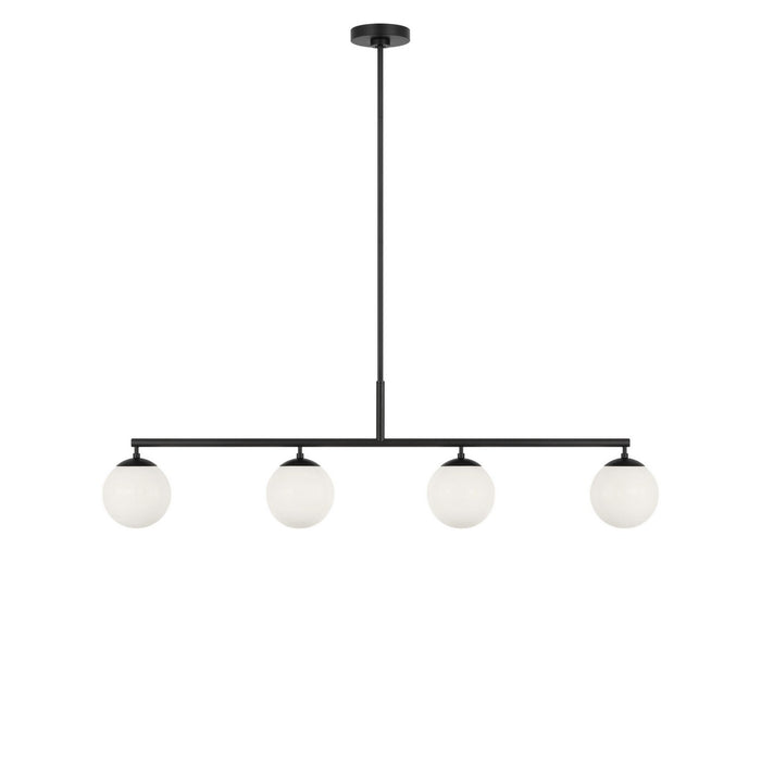 Myhouse Lighting Generation Lighting - GLC1814MBK - Four Light Linear Chandelier - Nube - Midnight Black