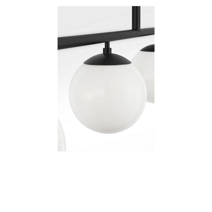 Myhouse Lighting Generation Lighting - GLC1814MBKE - Four Light Linear Chandelier - Nube - Midnight Black