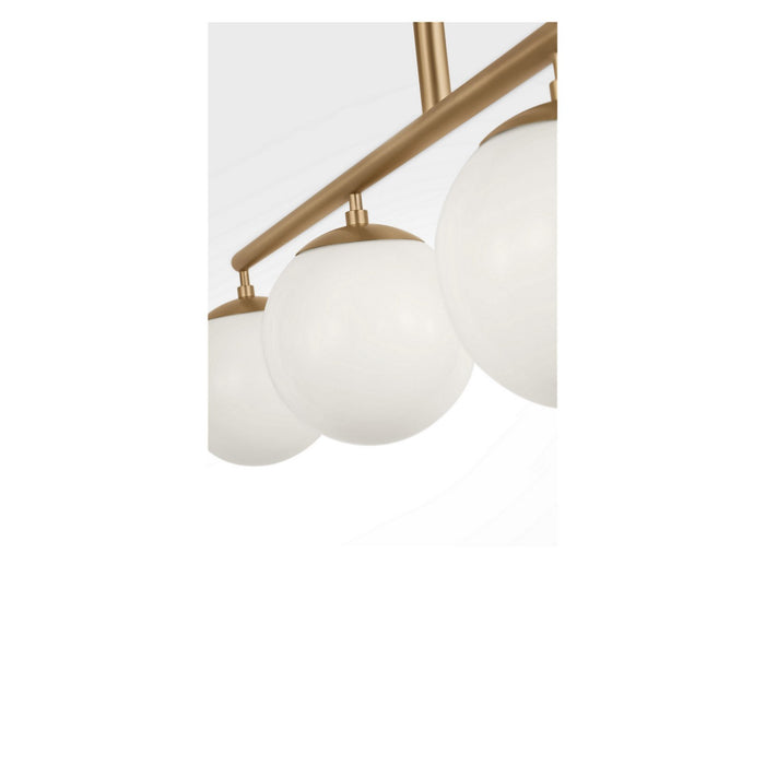 Myhouse Lighting Generation Lighting - GLC1814SB - Four Light Linear Chandelier - Nube - Satin Brass