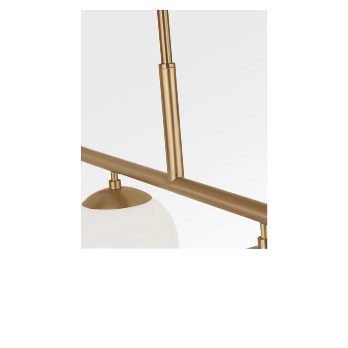 Myhouse Lighting Generation Lighting - GLC1814SB - Four Light Linear Chandelier - Nube - Satin Brass