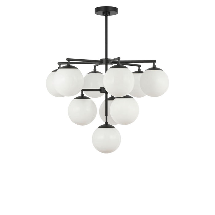Myhouse Lighting Generation Lighting - GLC18010MBK - Ten Light Chandelier - Nube - Midnight Black