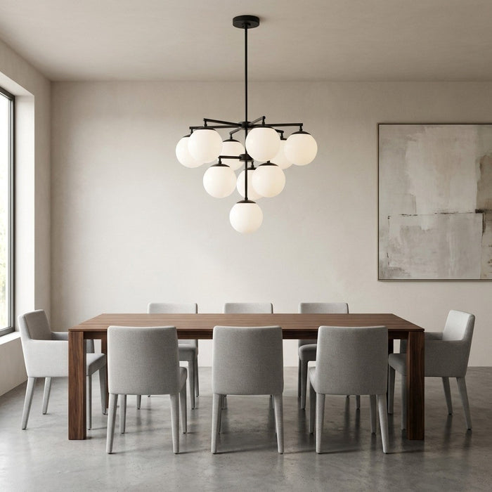 Myhouse Lighting Generation Lighting - GLC18010MBK - Ten Light Chandelier - Nube - Midnight Black