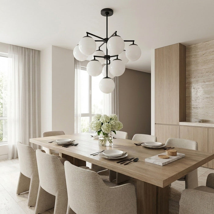 Myhouse Lighting Generation Lighting - GLC18010MBKE - Ten Light Chandelier - Nube - Midnight Black