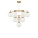 Myhouse Lighting Generation Lighting - GLC18010SB - Ten Light Chandelier - Nube - Satin Brass