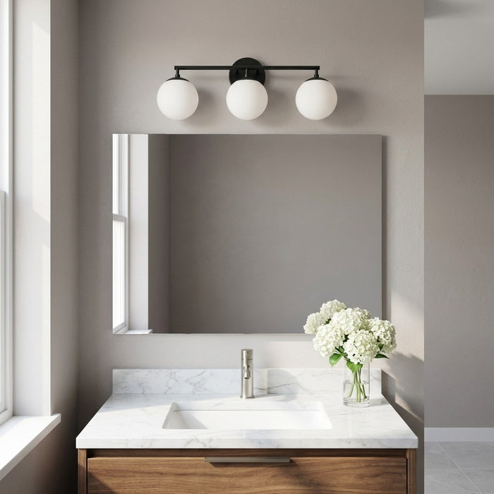 Myhouse Lighting Generation Lighting - GLV1853MBKE - Three Light Vanity - Nube - Midnight Black