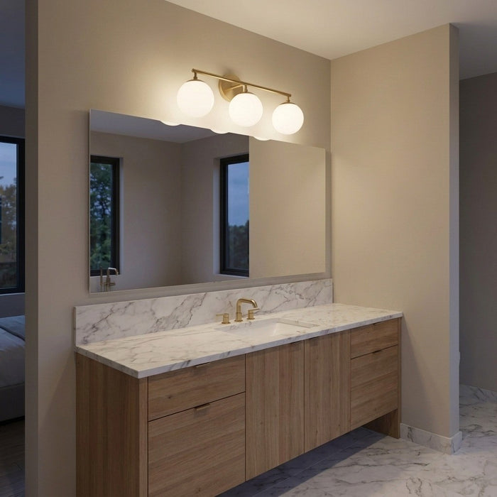 Myhouse Lighting Generation Lighting - GLV1853SB - Three Light Vanity - Nube - Satin Brass