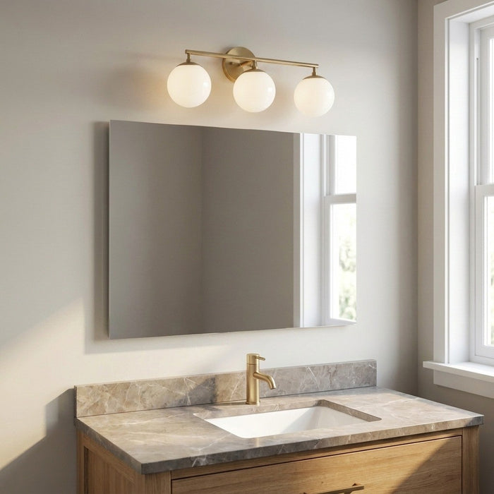 Myhouse Lighting Generation Lighting - GLV1853SBE - Three Light Vanity - Nube - Satin Brass