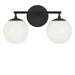 Myhouse Lighting Generation Lighting - GLV1842MBK - Two Light Vanity - Nube - Midnight Black