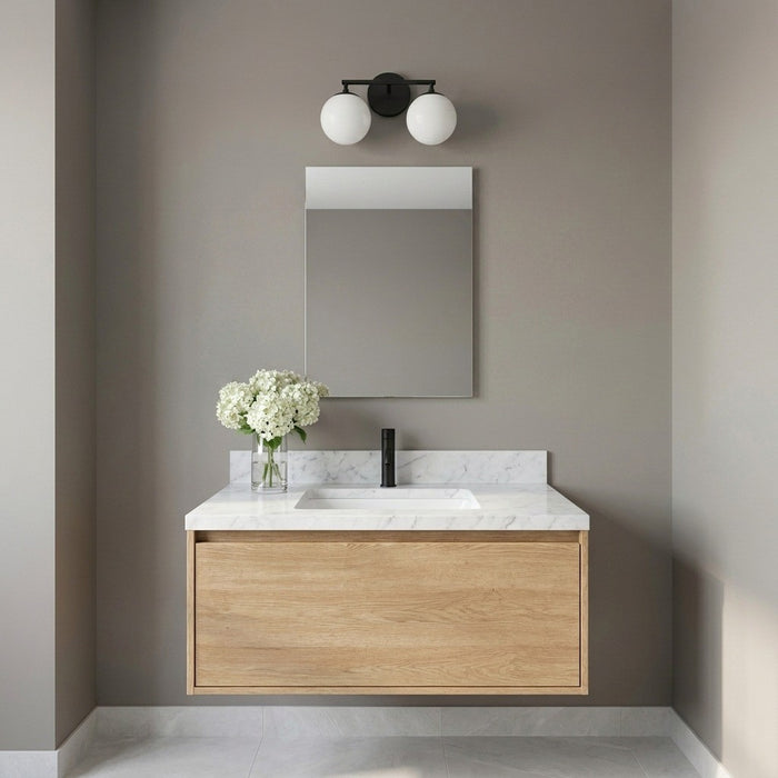 Myhouse Lighting Generation Lighting - GLV1842MBK - Two Light Vanity - Nube - Midnight Black