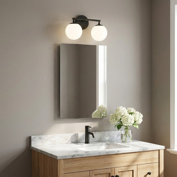 Myhouse Lighting Generation Lighting - GLV1842MBKE - Two Light Vanity - Nube - Midnight Black