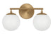 Myhouse Lighting Generation Lighting - GLV1842SB - Two Light Vanity - Nube - Satin Brass