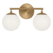 Myhouse Lighting Generation Lighting - GLV1842SBE - Two Light Vanity - Nube - Satin Brass