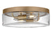 Myhouse Lighting Generation Lighting - GLF1722SB - Two Light Flush Mount - Rhett - Satin Brass
