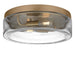 Myhouse Lighting Generation Lighting - GLF1722SB - Two Light Flush Mount - Rhett - Satin Brass