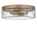 Myhouse Lighting Generation Lighting - GLF1722SBE - Two Light Flush Mount - Rhett - Satin Brass