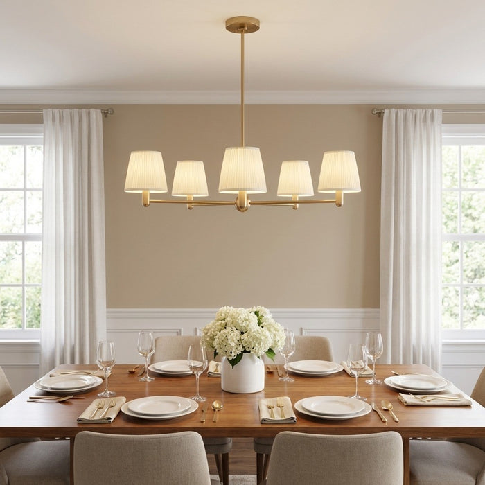 Myhouse Lighting Generation Lighting - GLC1865SBE - Five Light Chandelier - Vilera - Satin Brass