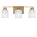 Myhouse Lighting Generation Lighting - 4420903-848 - Three Light Bath - Vinton - Satin Brass