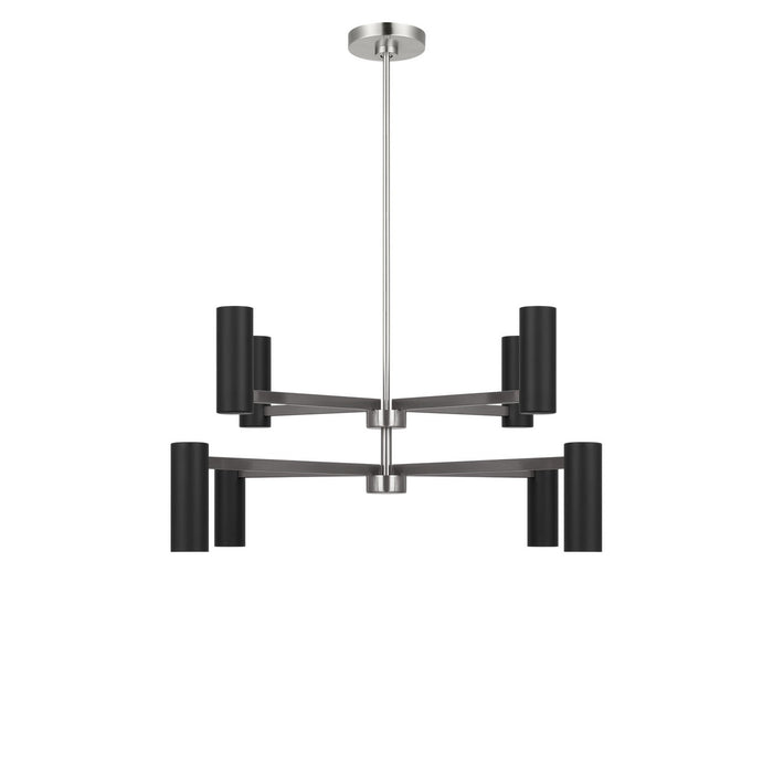 Myhouse Lighting Generation Lighting - GLC2068BNE - Eight Light Chandelier - Zentro - Brushed Nickel