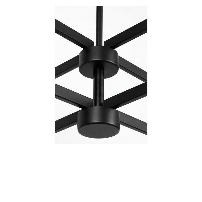 Myhouse Lighting Generation Lighting - GLC2068MBK - Eight Light Chandelier - Zentro - Midnight Black