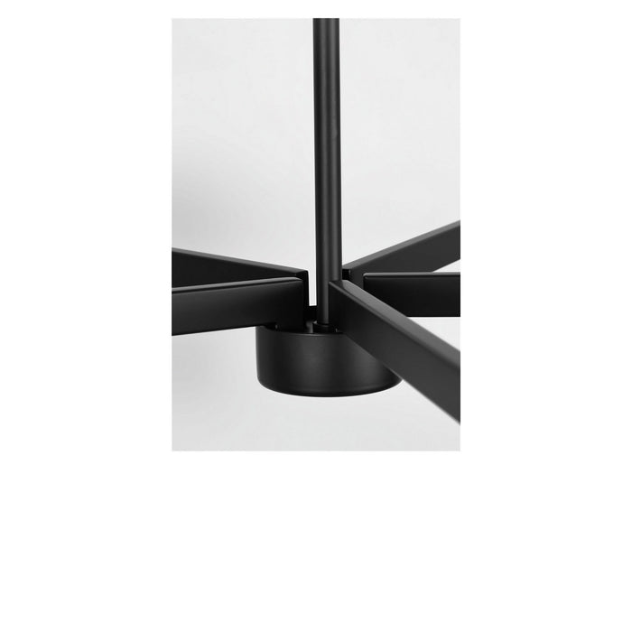 Myhouse Lighting Generation Lighting - GLC2068MBK - Eight Light Chandelier - Zentro - Midnight Black