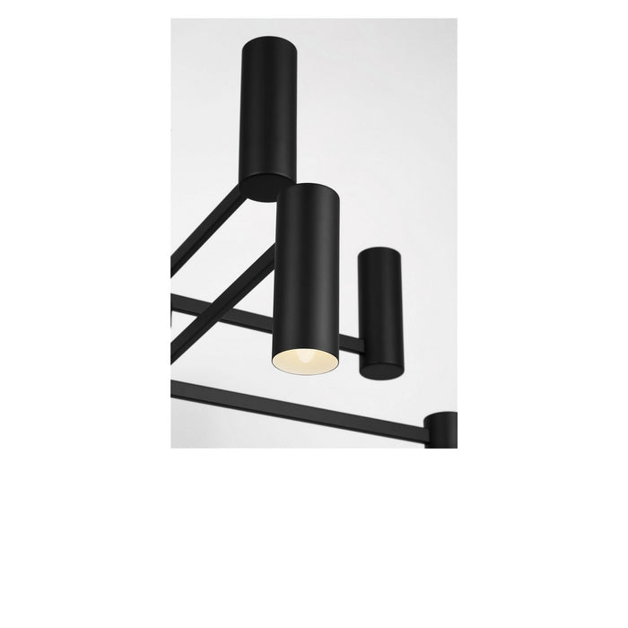 Myhouse Lighting Generation Lighting - GLC2068MBKE - Eight Light Chandelier - Zentro - Midnight Black