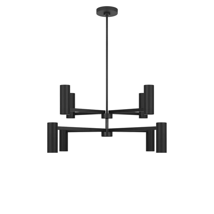 Myhouse Lighting Generation Lighting - GLC2068MBKE - Eight Light Chandelier - Zentro - Midnight Black