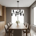 Myhouse Lighting Generation Lighting - GLC2068MBKE - Eight Light Chandelier - Zentro - Midnight Black