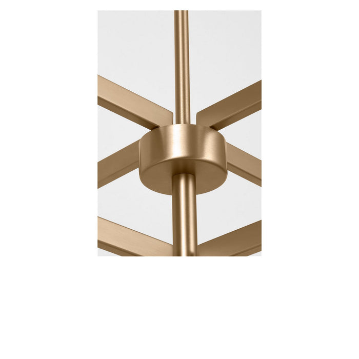 Myhouse Lighting Generation Lighting - GLC2068SB - Eight Light Chandelier - Zentro - Satin Brass