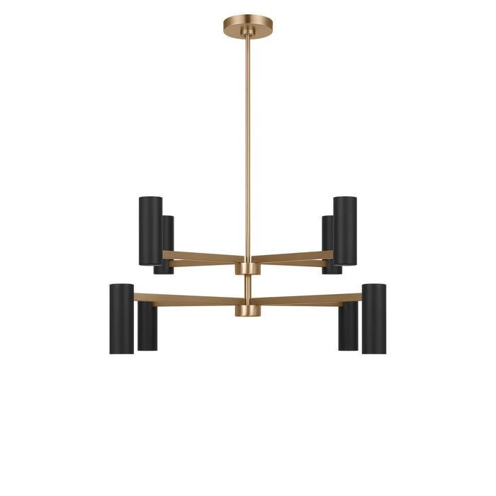 Myhouse Lighting Generation Lighting - GLC2068SBE - Eight Light Chandelier - Zentro - Satin Brass