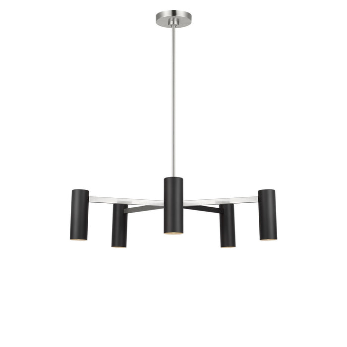 Myhouse Lighting Generation Lighting - GLC2055BN - Five Light Chandelier - Zentro - Brushed Nickel