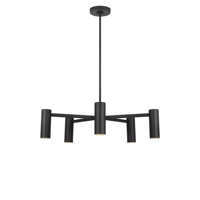 Myhouse Lighting Generation Lighting - GLC2055MBKE - Five Light Chandelier - Zentro - Midnight Black