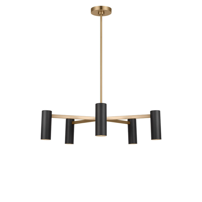 Myhouse Lighting Generation Lighting - GLC2055SBE - Five Light Chandelier - Zentro - Satin Brass