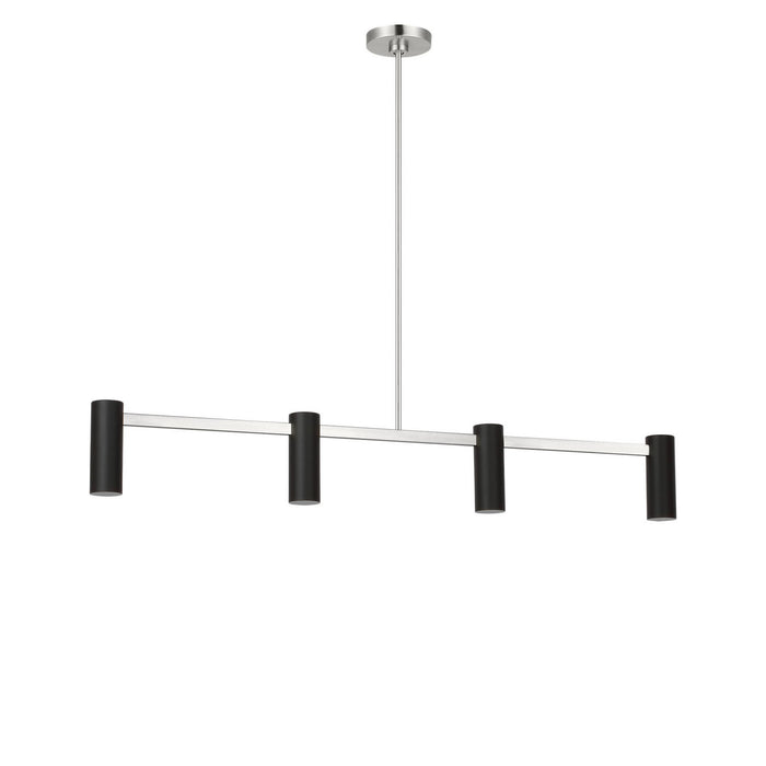 Myhouse Lighting Generation Lighting - GLC2074BN - Four Light Linear Chandelier - Zentro - Brushed Nickel