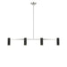 Myhouse Lighting Generation Lighting - GLC2074BN - Four Light Linear Chandelier - Zentro - Brushed Nickel