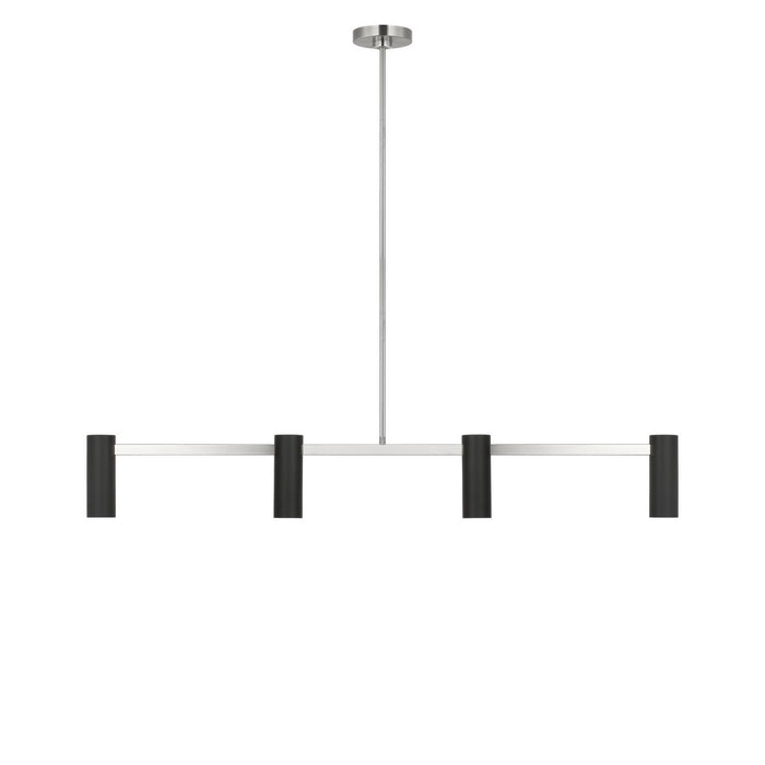 Myhouse Lighting Generation Lighting - GLC2074BN - Four Light Linear Chandelier - Zentro - Brushed Nickel