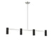 Myhouse Lighting Generation Lighting - GLC2074BNE - Four Light Linear Chandelier - Zentro - Brushed Nickel